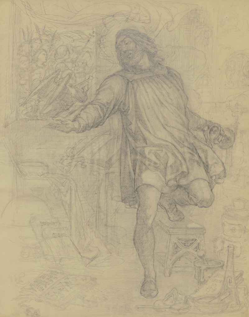 Faust in seiner Studierstube hört den Engelchor by Фердинанд Фелльнер — digital art print download