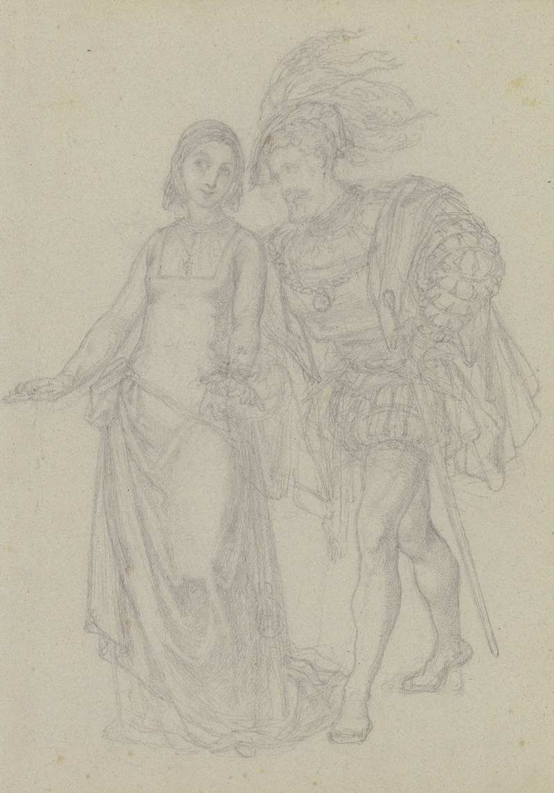 Faust und Gretchen by Фердинанд Фелльнер — digital art print download