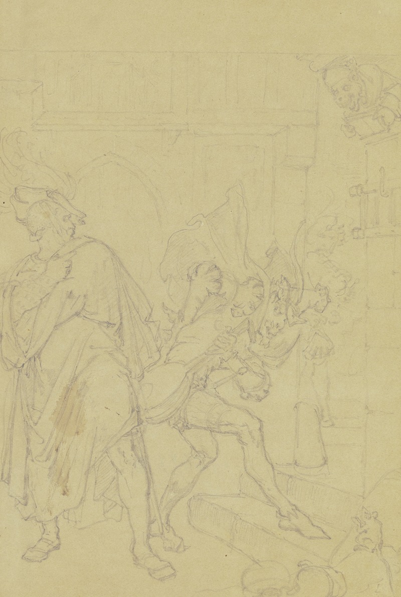 Faust und Mephisto vor Gretchens Haus — Ferdinand Fellner