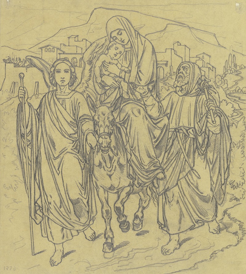 Flight to Egypt by Фердинанд Фелльнер — digital art print download