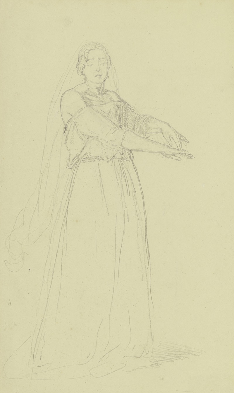Lady Macbeth mit blutigen Händen by Фердинанд Фелльнер — digital art print download