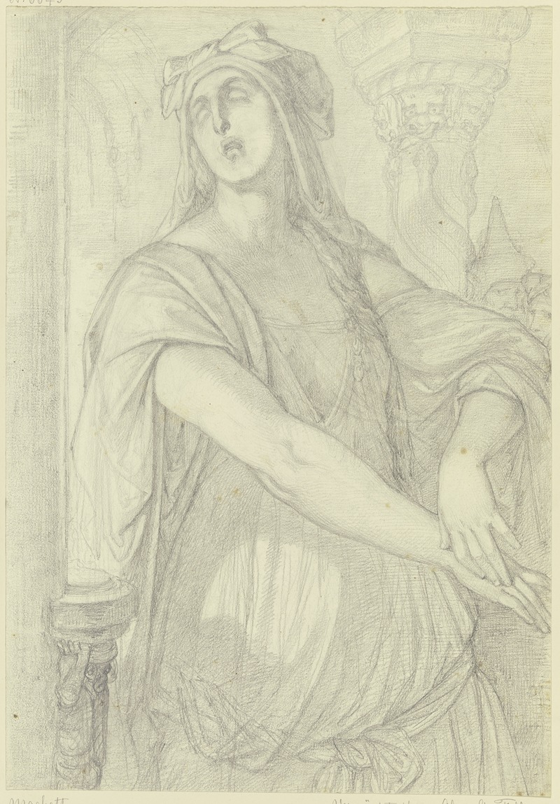Lady Macbeth mit blutigen Händen by Фердинанд Фелльнер — digital art print download