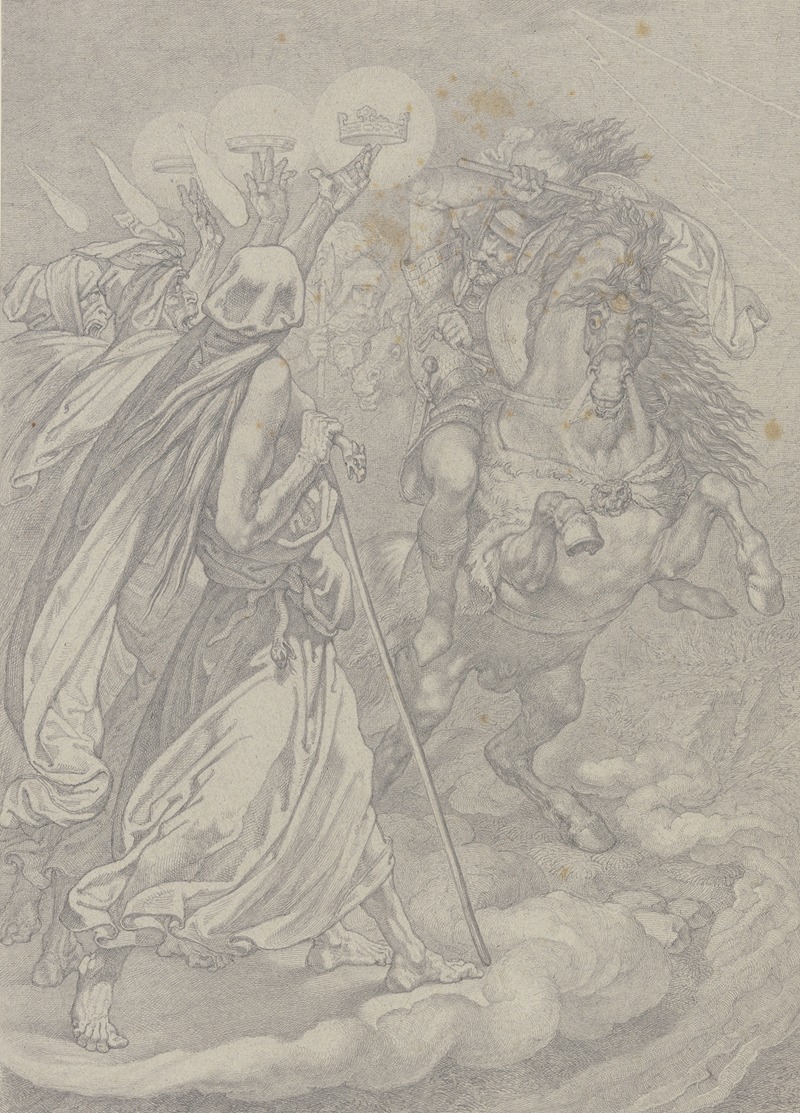 Macbeth, Banquo und die Hexen by Фердинанд Фелльнер — digital art print download