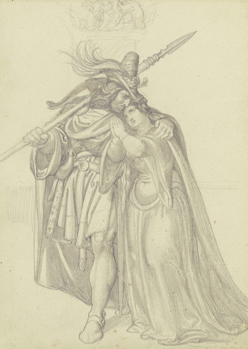 Siegfrieds Abschied von Kriemhild. by Фердинанд Фелльнер — digital art print download