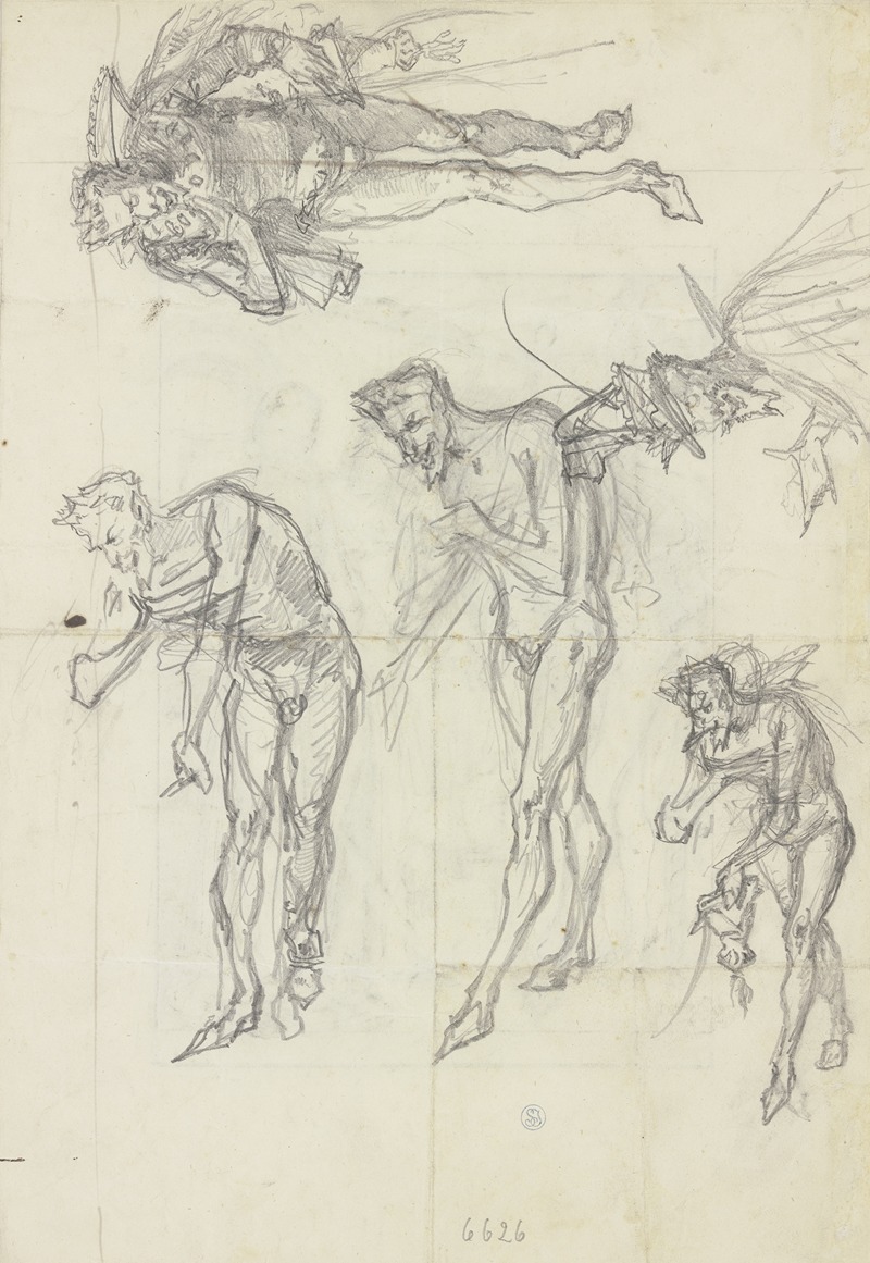 Studies of Mephistopheles by Фердинанд Фелльнер — digital art print download