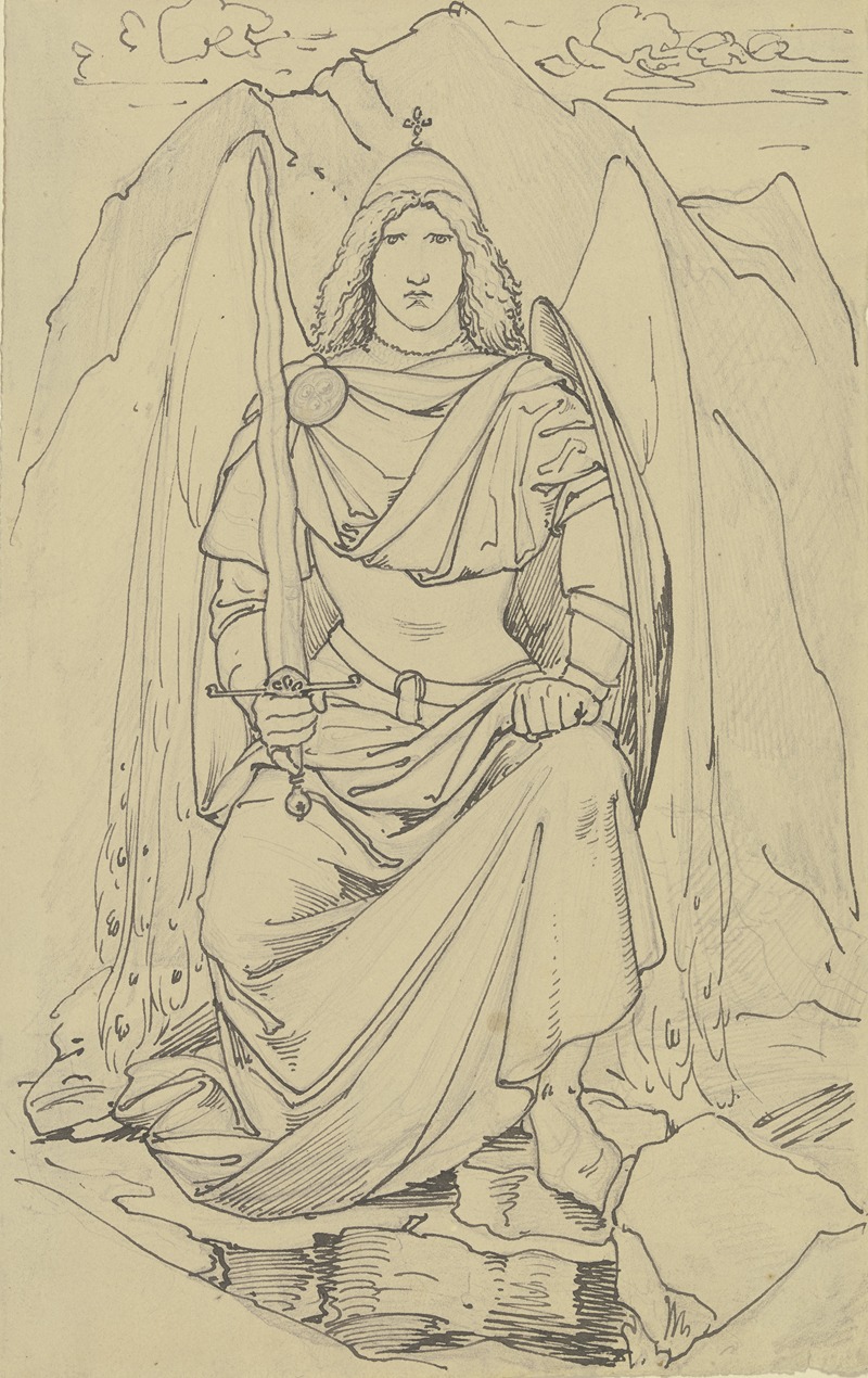 The angel porter by Фердинанд Фелльнер — digital art print download
