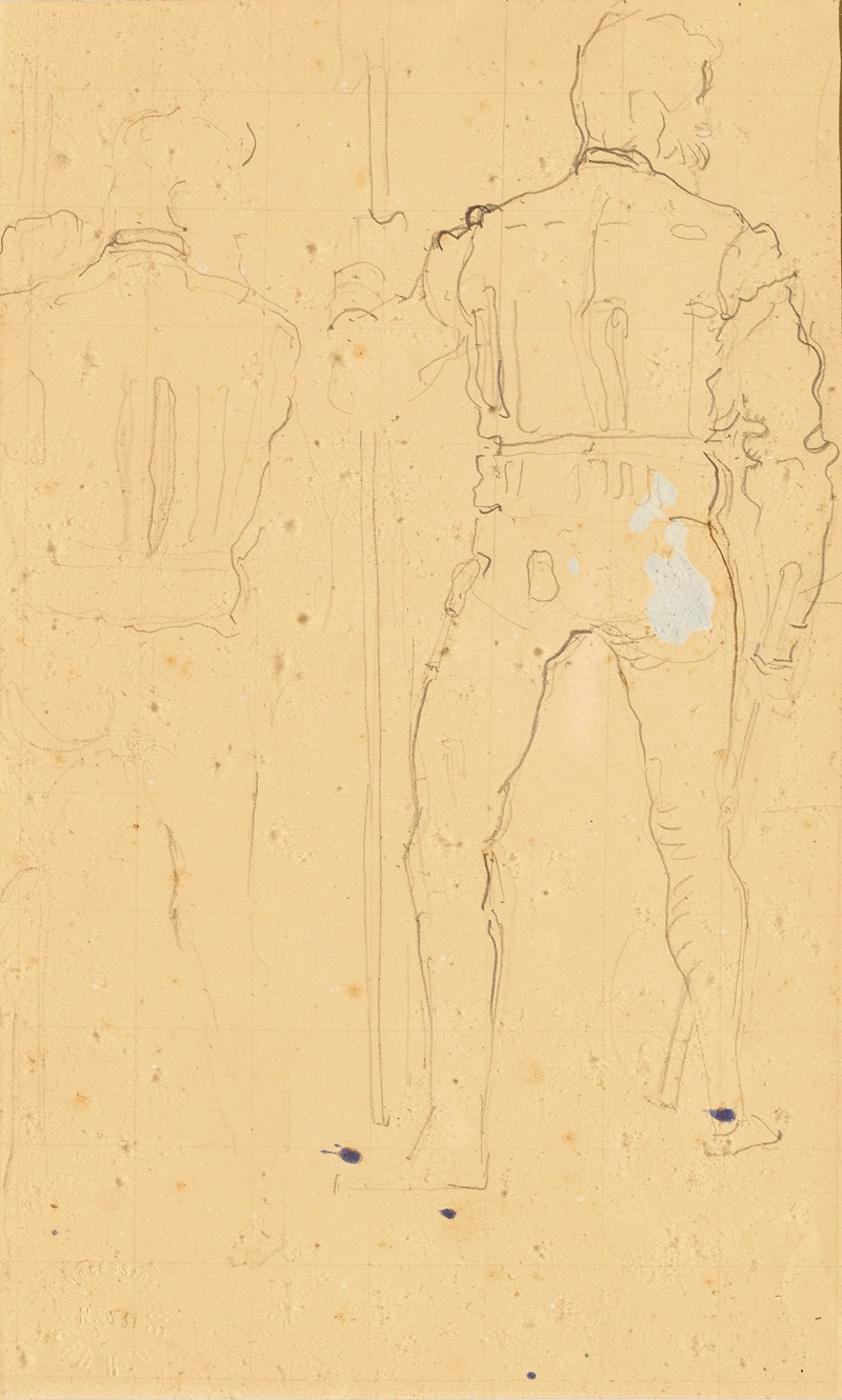 Zwei Studien zu Krieger by Ferdinand Hodler — digital art print download