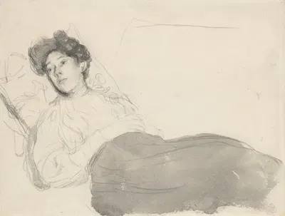 Portrait of a Lady Reclining by Гвен Джон — digital art print download