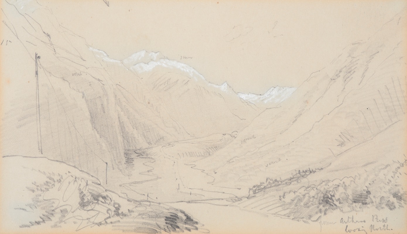 From Arthurs Pass looking North by Николай Шевалье, 1866 — digital art print download