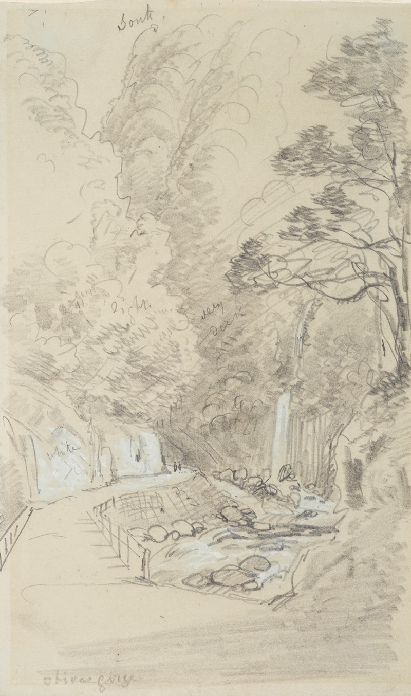 Otira Gorge by Nicholas Chevalier, 1866 — digital art print download