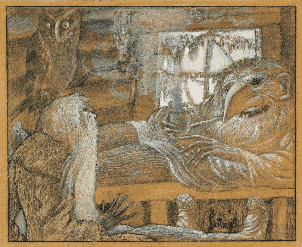 The peasant and the domovoy — Sergey Chekhonin