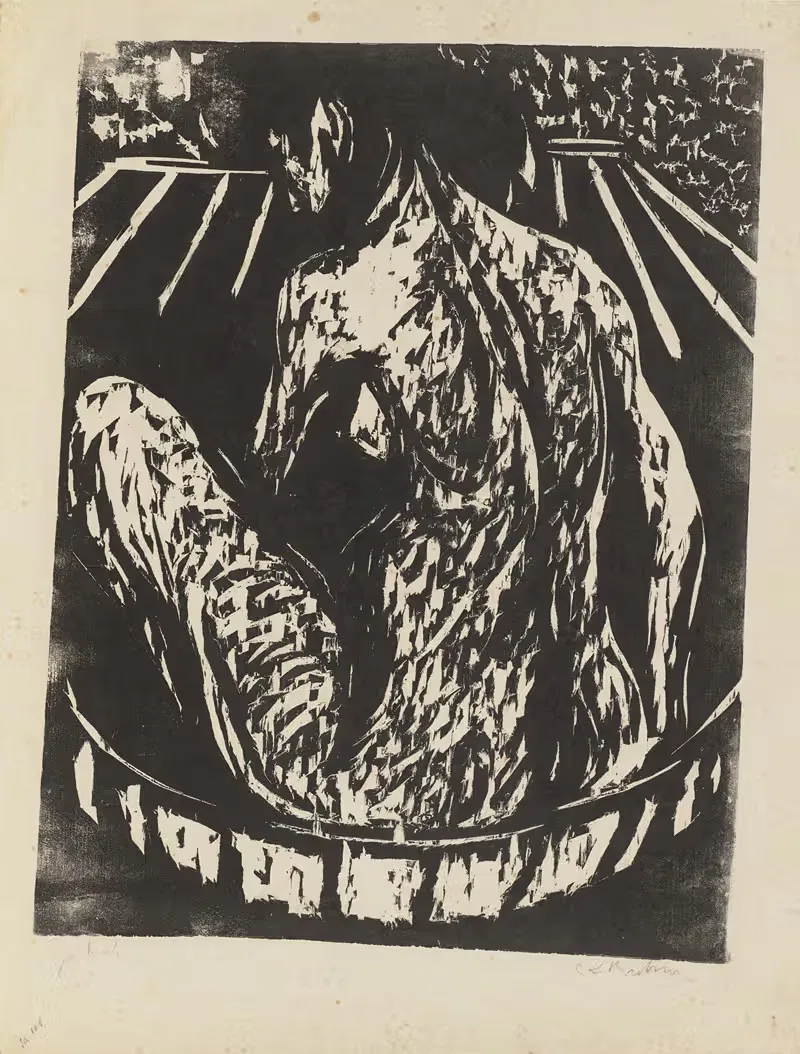 Женский ню by Эрнст Людвиг Кирхнер, 1908 — digital art print download