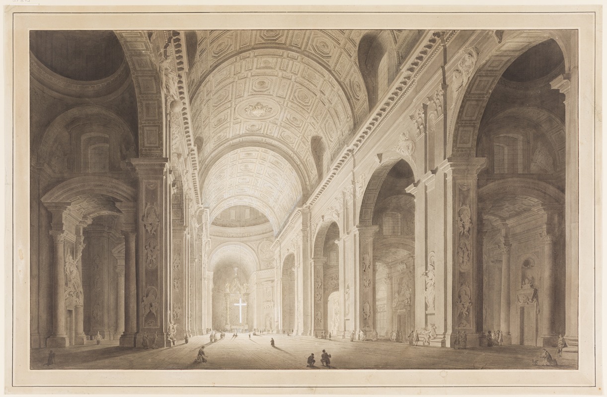 Das Innere der Peterskirche in Rom — Франческо Панини