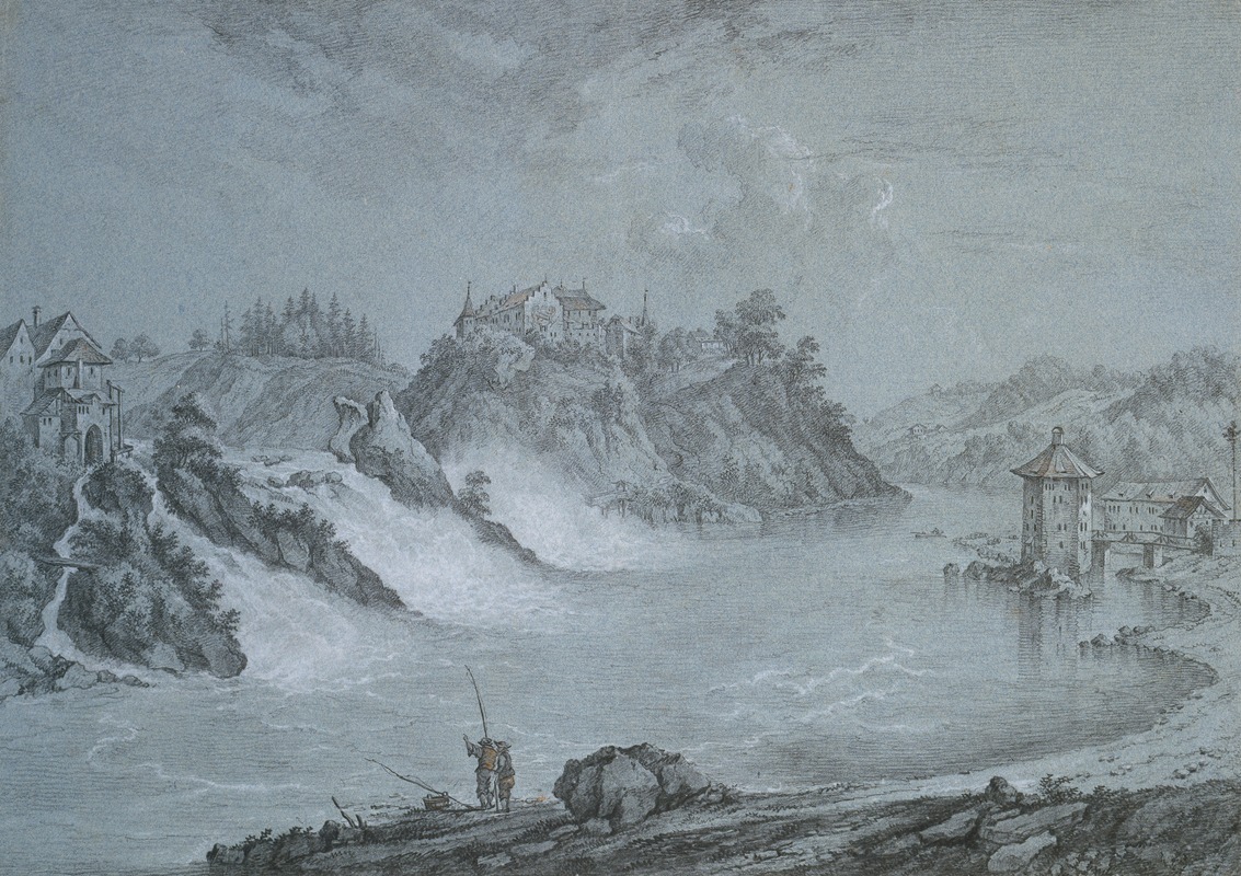 Der Rheinfall bei Schaffhausen by Franz Schütz — digital art print download