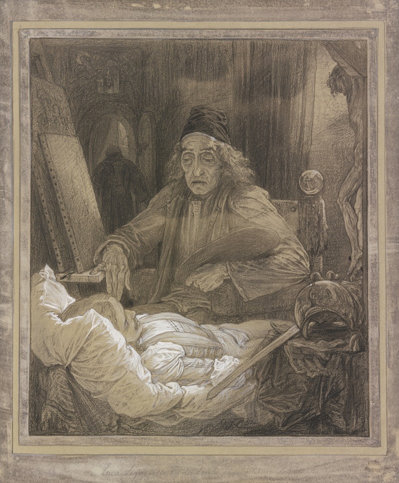 Luca Signorelli Painting his Dead Son — Frederic Leighton