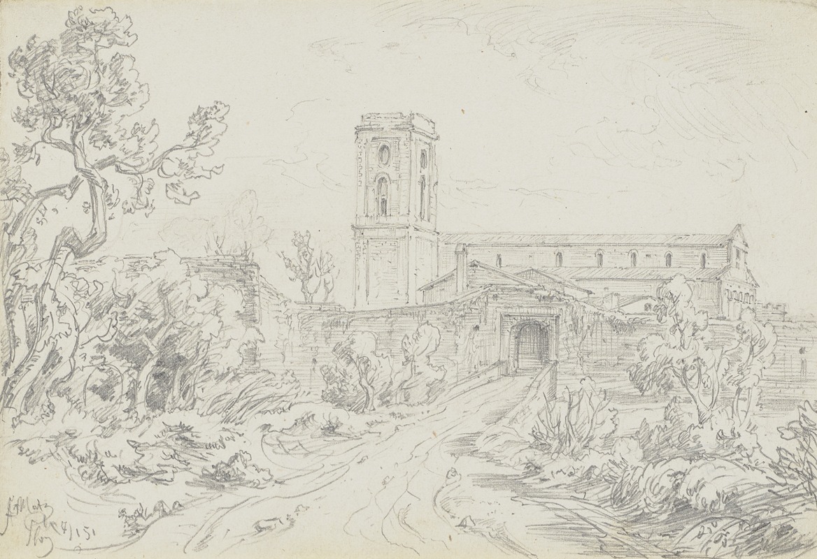 Near Florence by Friedrich Metz, 1851 — digital art print download