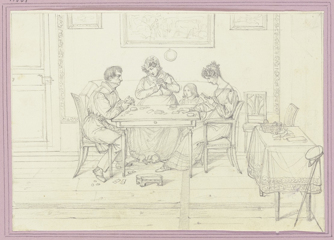Family playing cards by Фридрих Мосбруггер — digital art print download