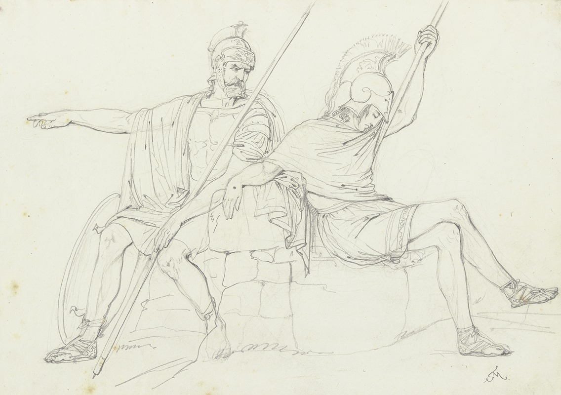 Two Greek heroes by Фридрих Мосбруггер — digital art print download