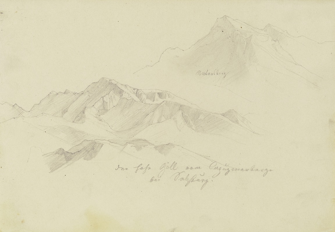 Das Göllmassiv mit dem Untersberg — Friedrich Preller the Elder
