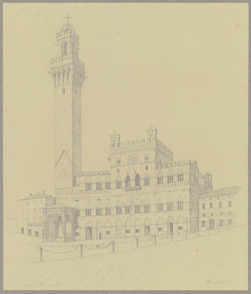 Der Palazzo Pubblico in Siena — Friedrich Wilhelm Ludwig
