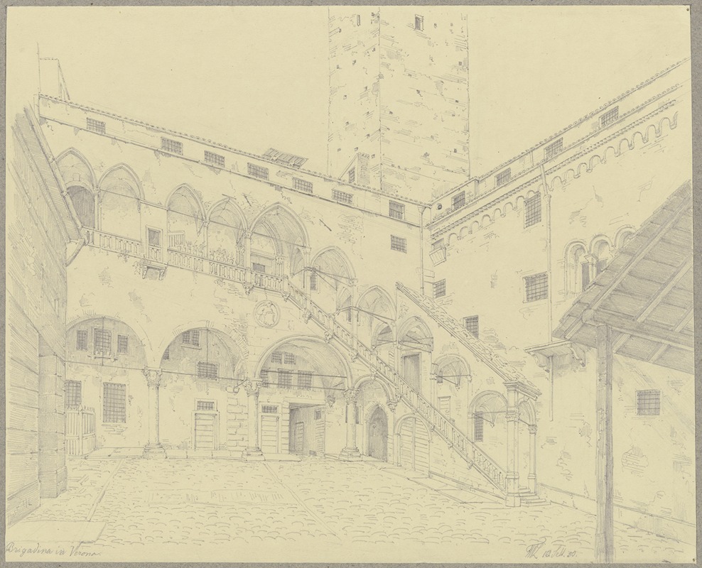 Die Torre dei Lamberti in Verona — Friedrich Wilhelm Ludwig