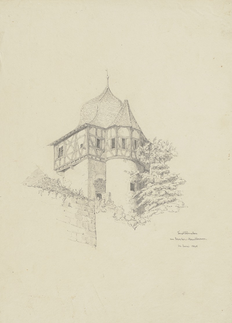 Fausttürmchen am Kloster Maulbronn by Friedrich Wilhelm Ludwig, 1848 — digital art print download