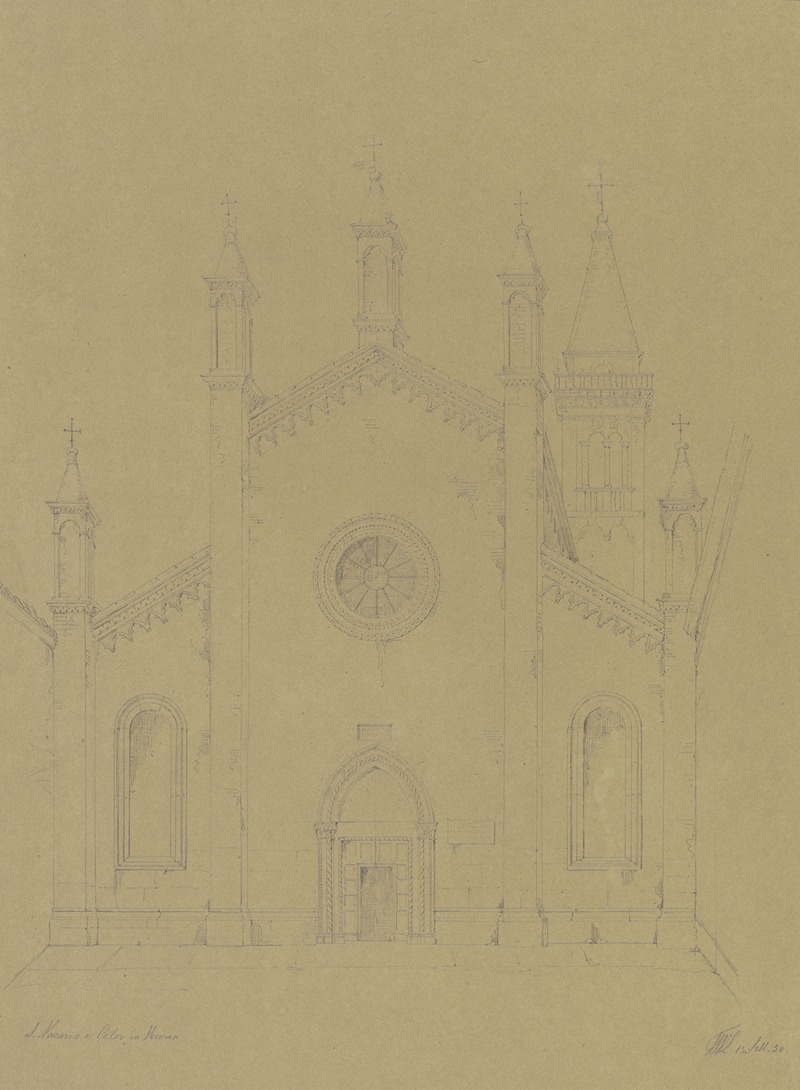 S. Nazaro e Celso in Verona by Friedrich Wilhelm Ludwig, 1850 — digital art print download