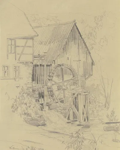 Mill in Wertheim by Фриц Бамбергер, 1839 — digital art print download