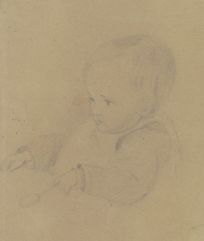 Small child with spoon by Фриц Бамбергер — digital art print download