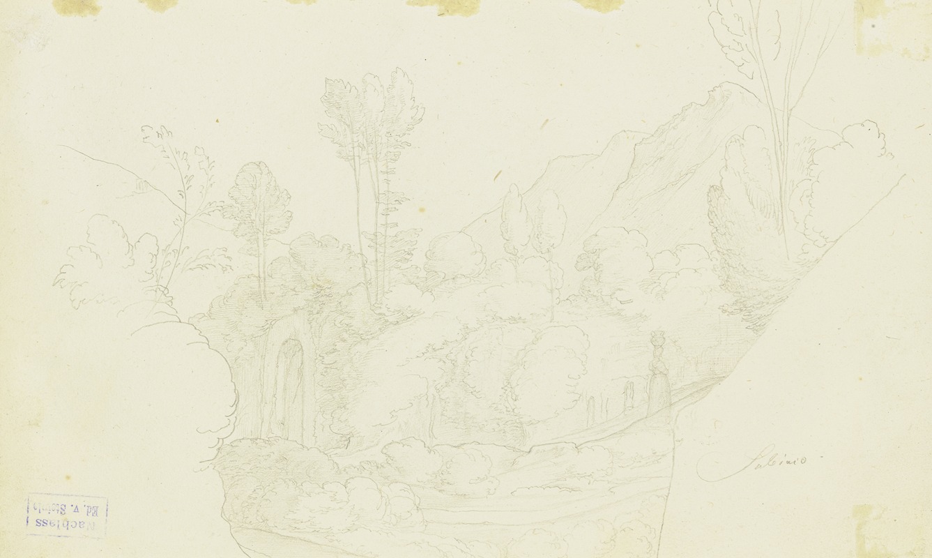 Landscape near Subiaco by Фриц Бамбергер — digital art print download