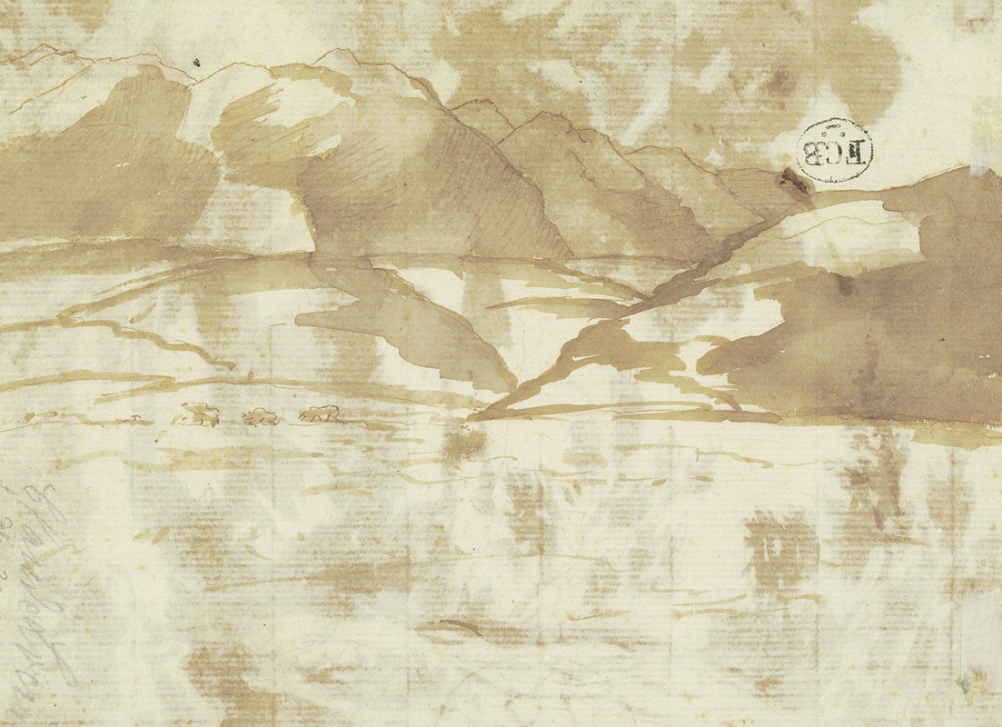 Mountain landscape by Гаспар Дюге — digital art print download