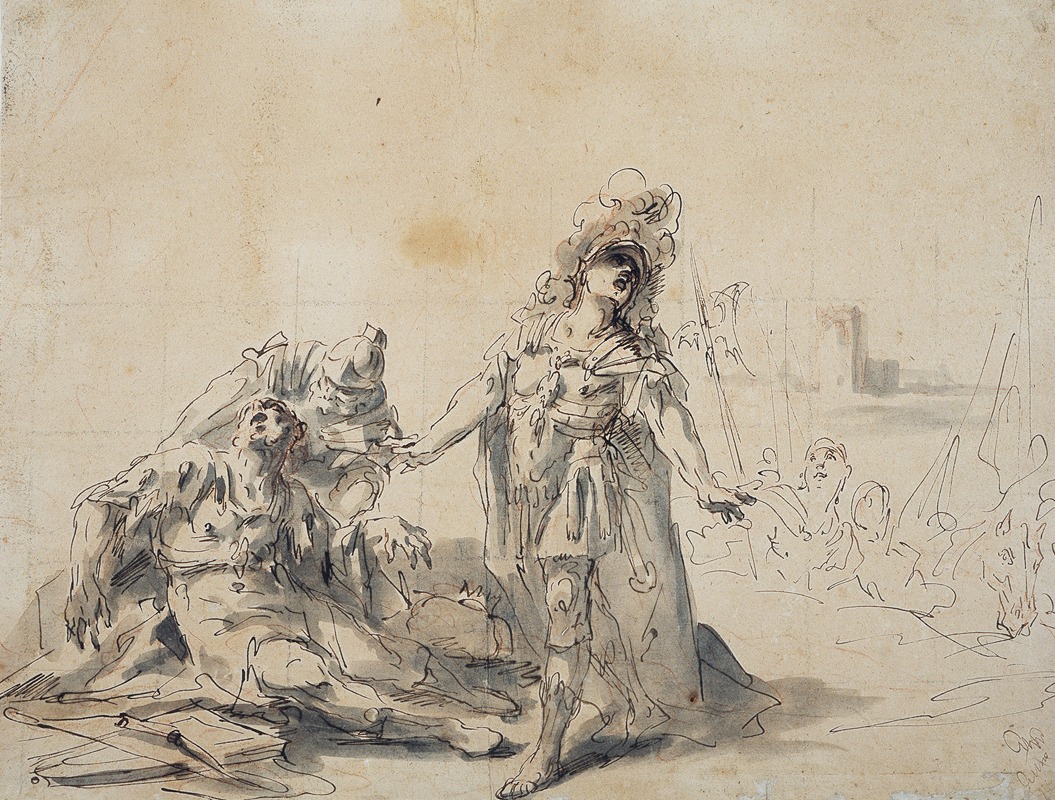 Alexander vor dem Körper des Darius by Gaspare Diziani — digital art print download