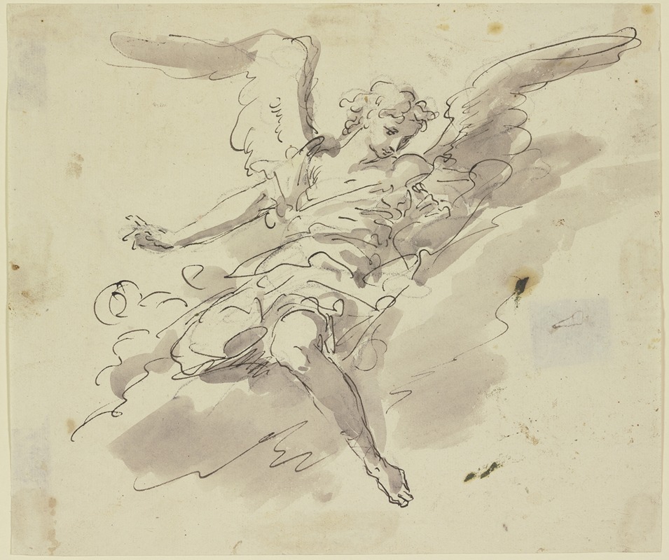 Angel on a cloud by Gaspare Diziani — digital art print download