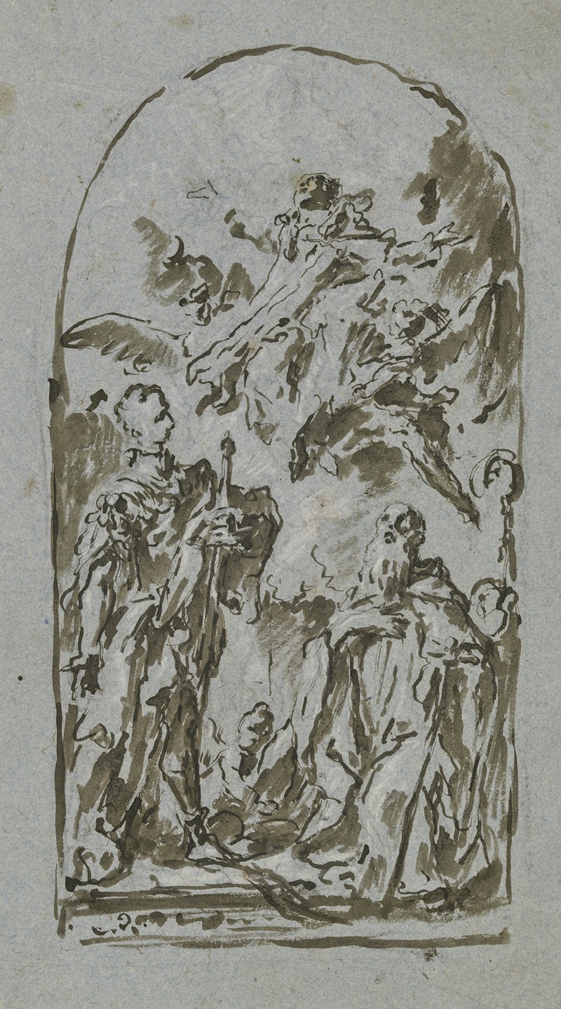 Himmelfahrt Mariens mit zwei Heiligen by Gaspare Diziani — digital art print download
