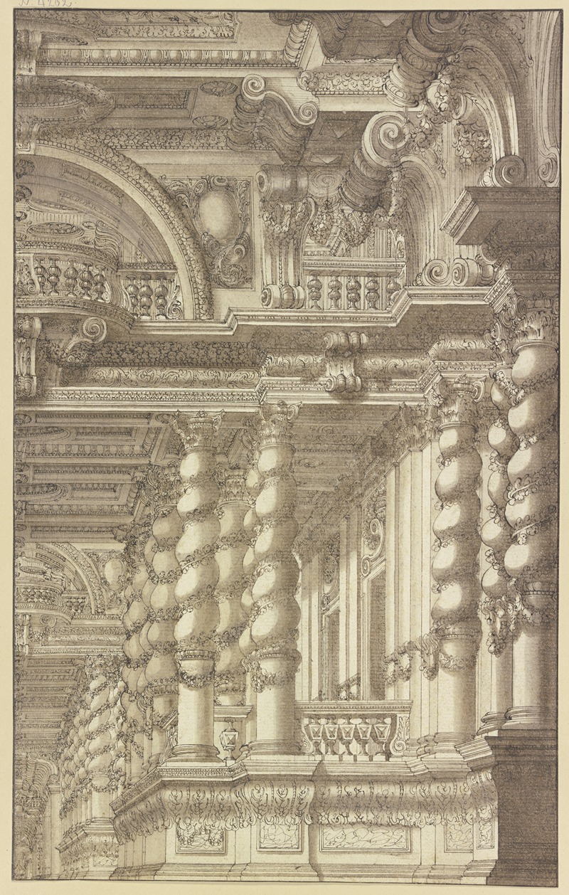 Halle mit gewundenen Säulen — Giacomo Antonio Mannini