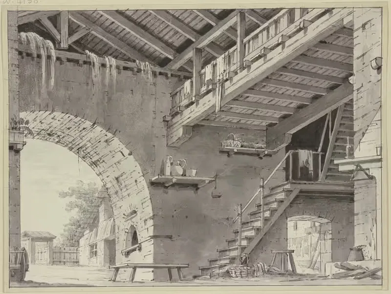 Vorhalle eines italienischen Bauernhauses — Giorgio Fuentes