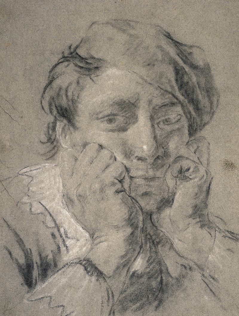 Young Man with Baretta with his Head in His Hands — Giovanni Battista Piazzetta