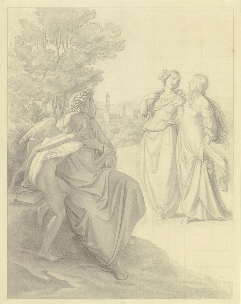 Dante meets Beatrice by Gustav Heinrich Naecke — digital art print download