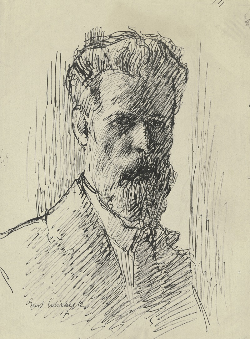 Self-portrait by Густав Шрэгле, 1917 — digital art print download