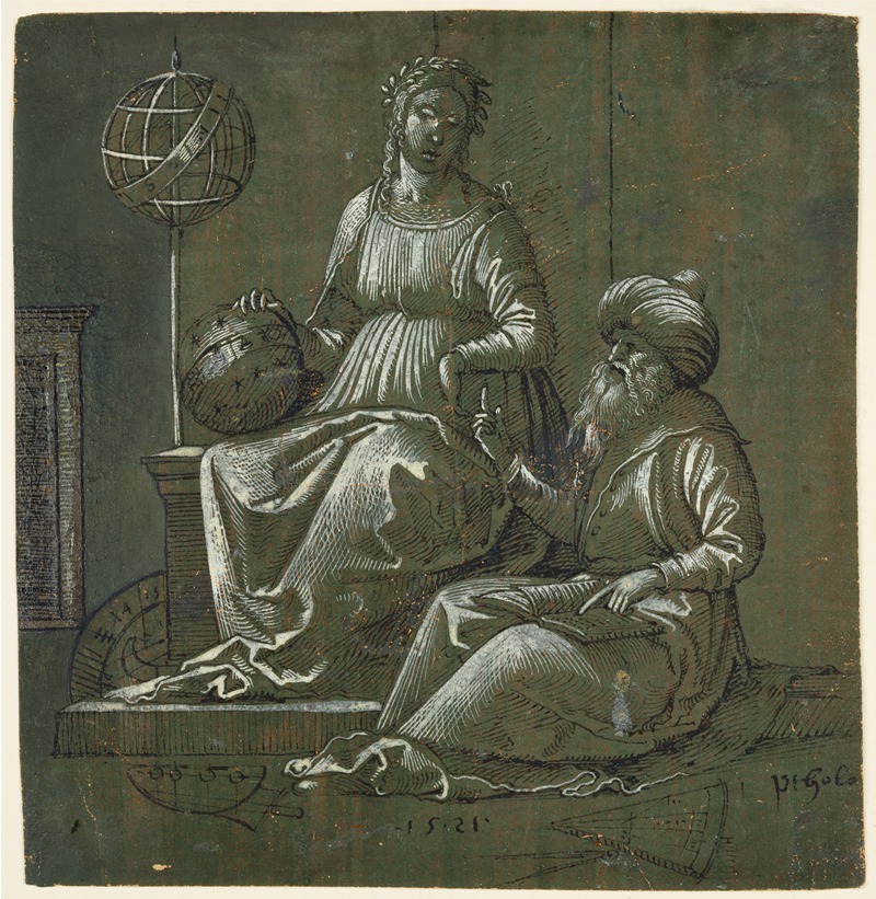 Ptolomäus und die Astrologie by Ганс Брозамер, 1521 — digital art print download