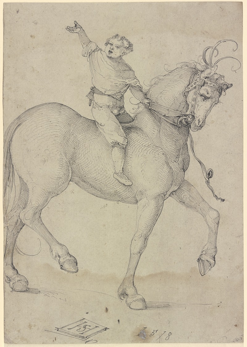 Boy on a high horse by Ханс Леонард Шойфелайн, 1518 — digital art print download