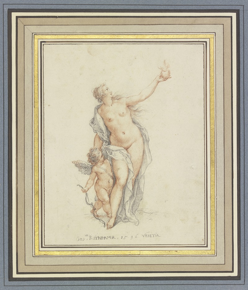 Venus and Cupid by Hans Rottenhammer, 1596 — digital art print download