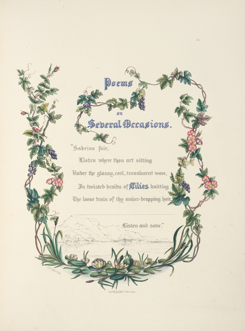Poems on several occasions by Jane Elizabeth Giraud, 1846 — digital art print download