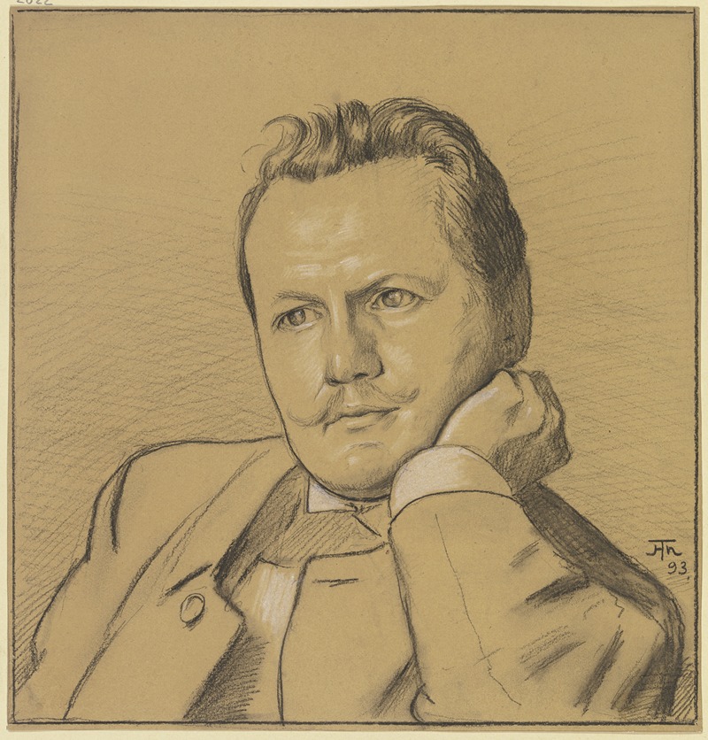 Bildnis Otto Julius Bierbaum by Ханс Тома, 1893 — digital art print download