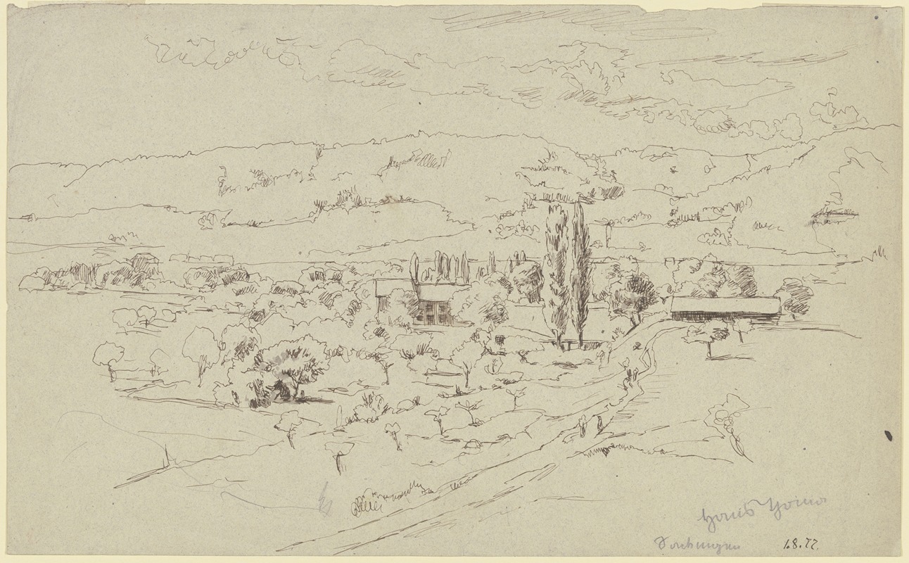 Säckingen by Ханс Тома, 1877 — digital art print download
