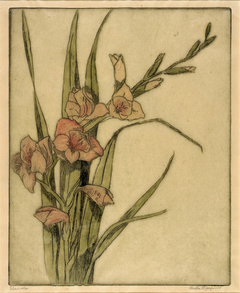 Gladiola by Берта Жак — digital art print download