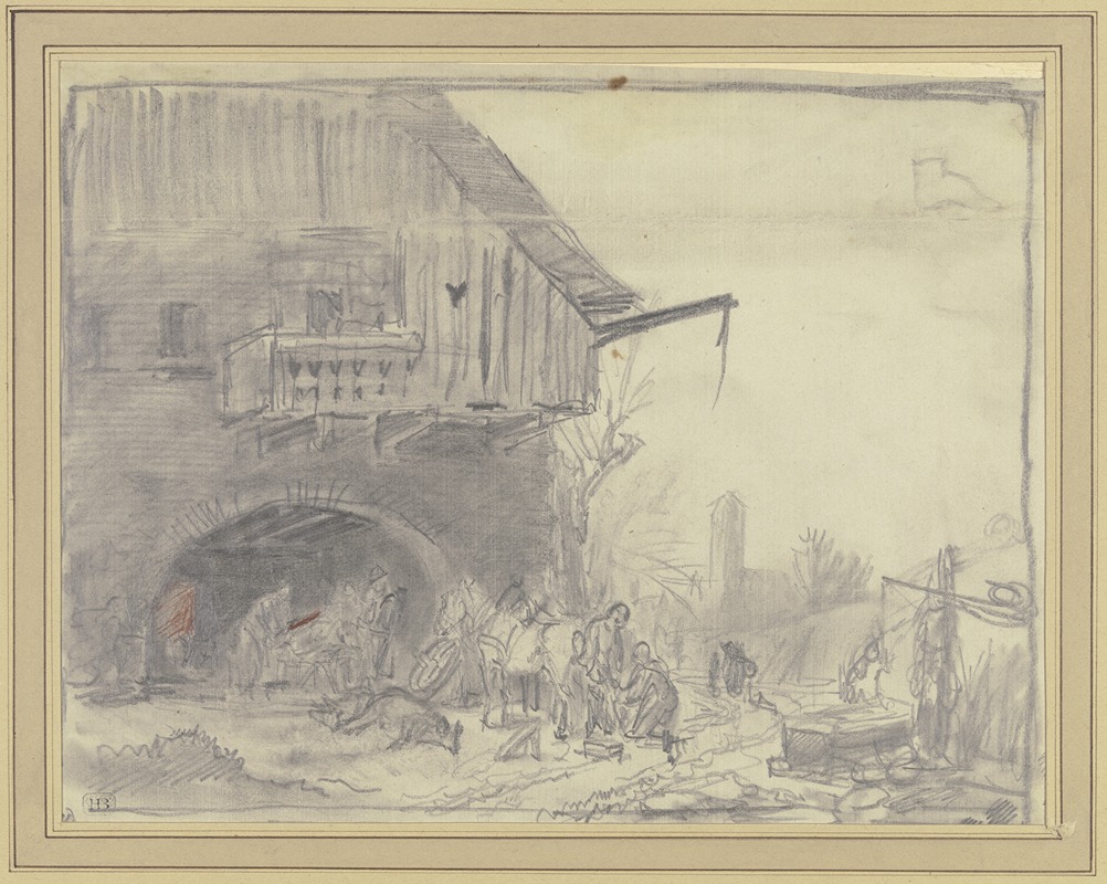 Village forge by Генрих Бюркель — digital art print download