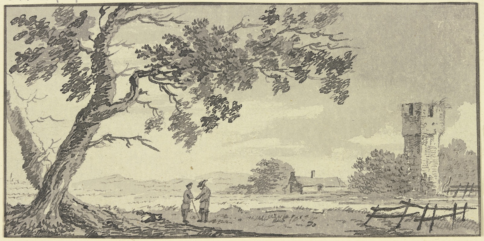 Gezigt by Cowerden in Drenthe by Хендрик Тавенир — digital art print download