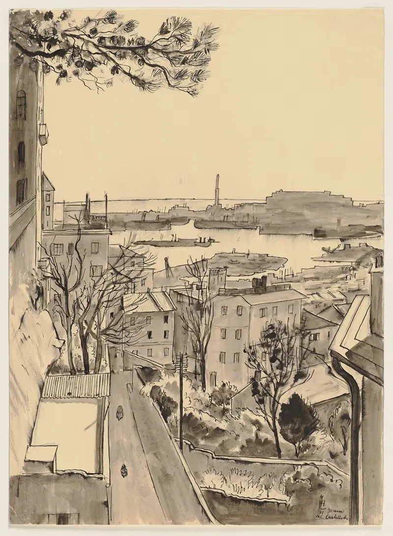 Blick vom Castelletto auf Genua — Hermann Lismann