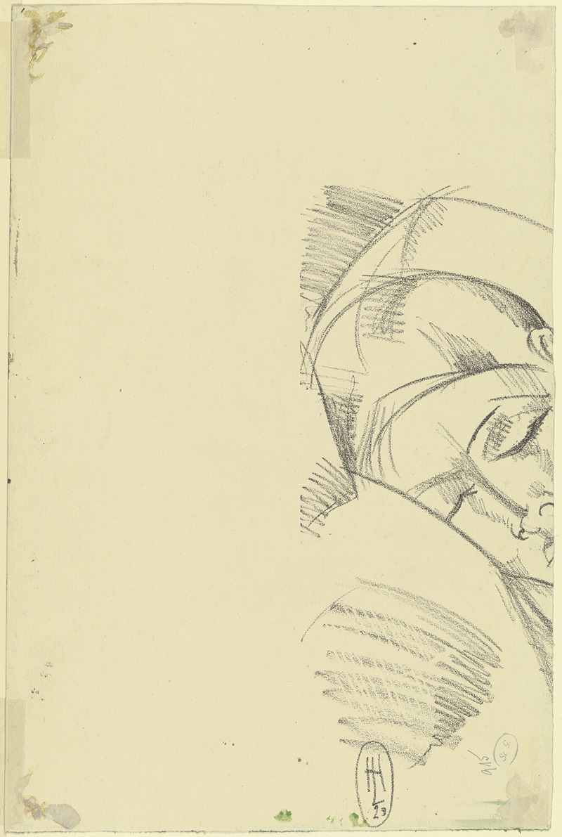 Head of a sleeping woman — Hermann Lismann
